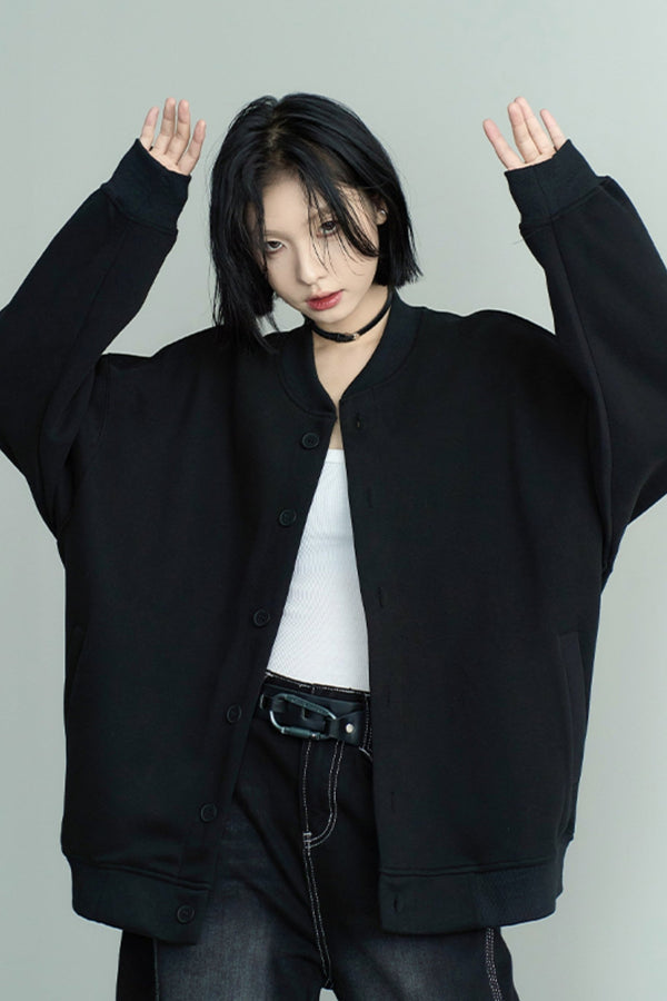 ソリッドカラーベースボールジャージージャケット