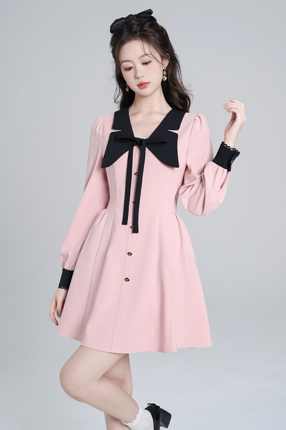 French Doll Color Pink Dress