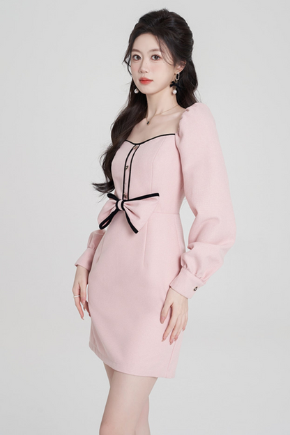 Pink Square Air Neck Bowlindress