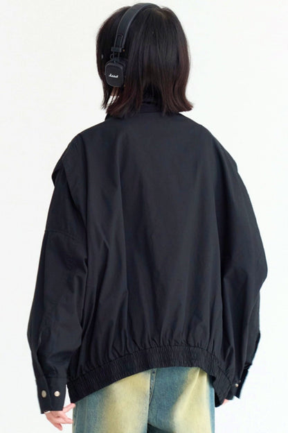 Stand color silhouette jacket