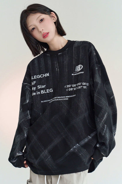 American Plain Lin Luzle Long Sleeve T -shirt