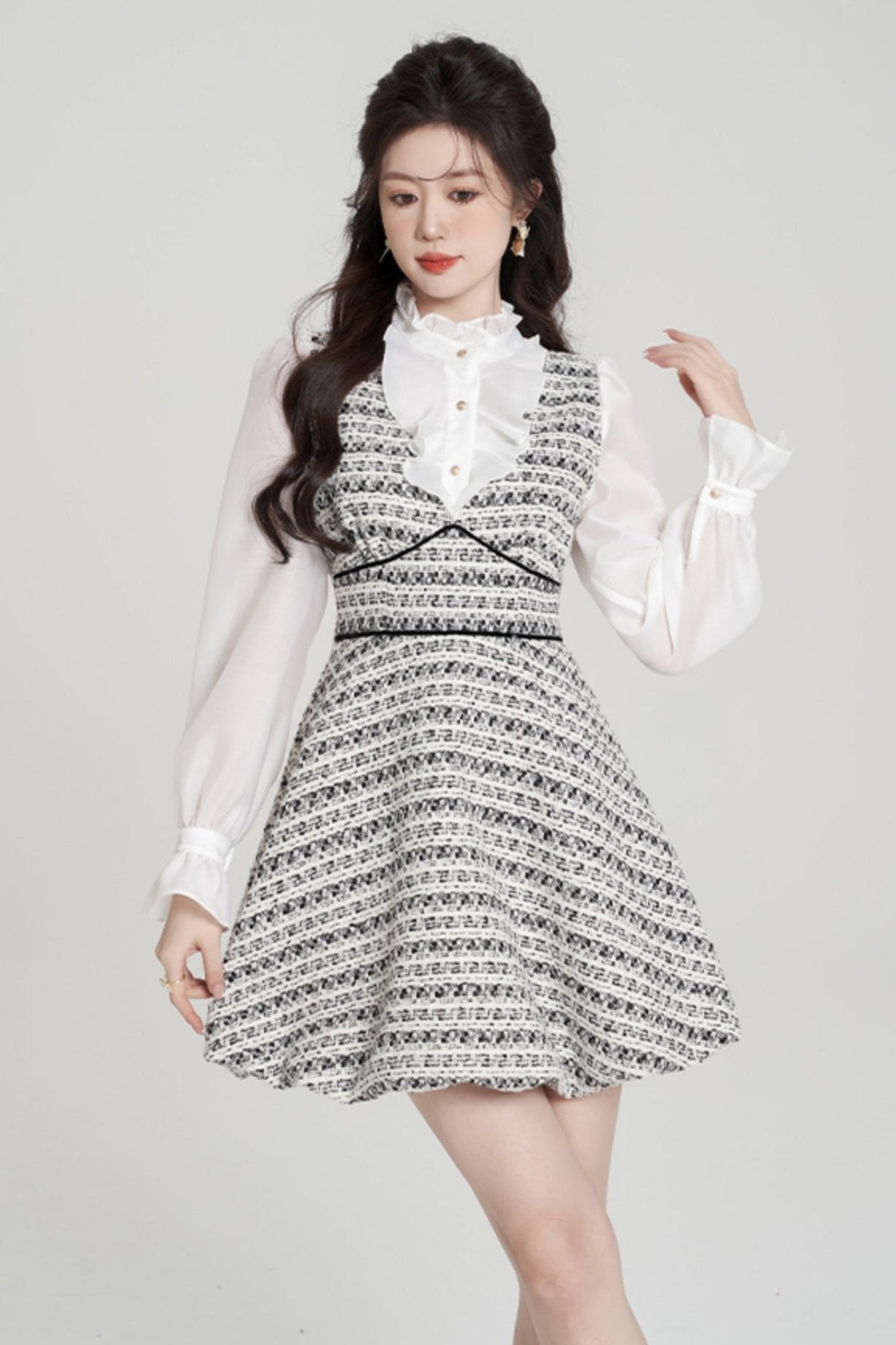 Hound toe high -end bad skirt dress set