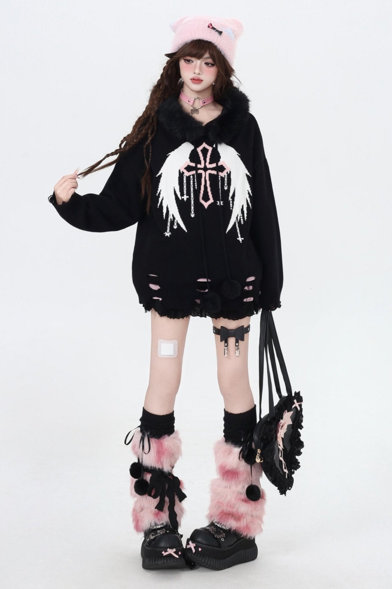 トワイライトレターファーカラーフーディー