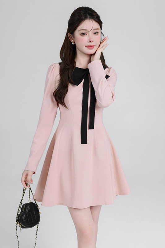 Pink Gentle Style Long Three Blind Dress