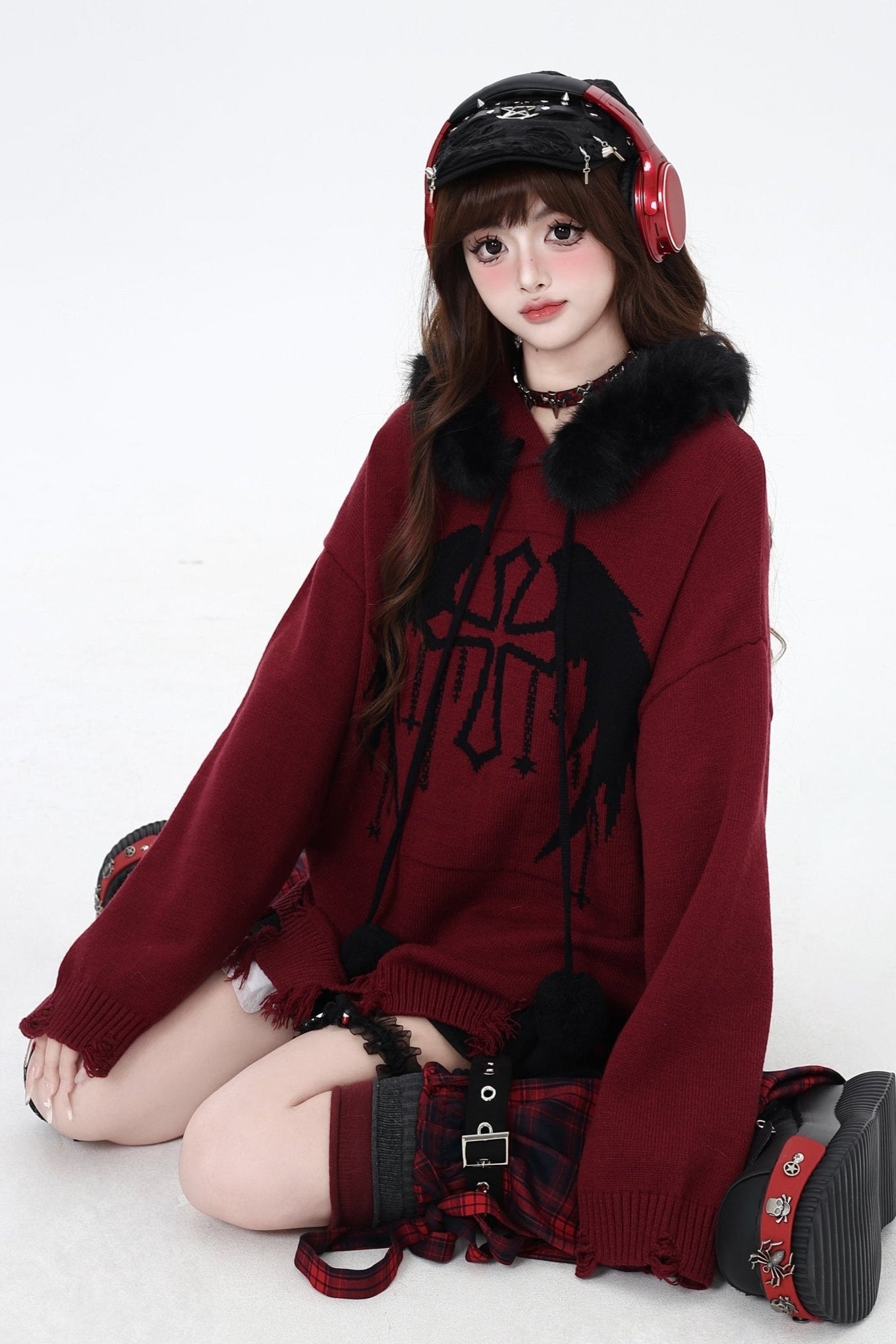 トワイライトレターファーカラーフーディー