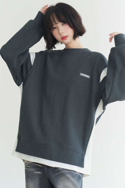 Gravity stitching loose fit sweatshirt