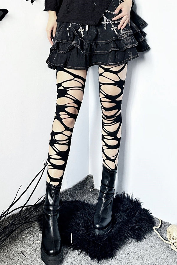 Dark Slappy Cut Out Leggings