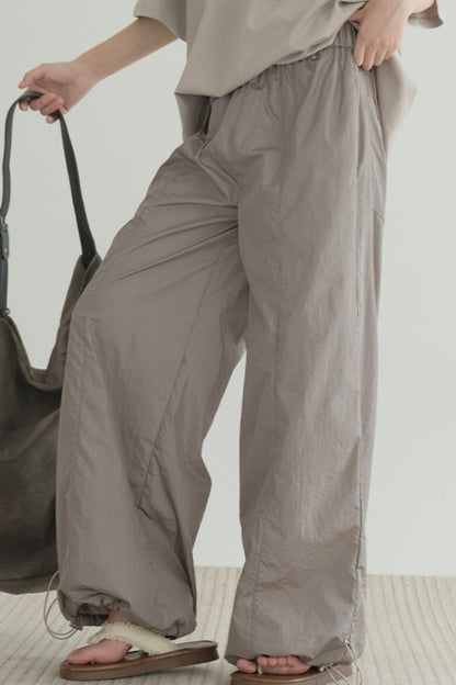 Pleated Wide Leg Casual Pants