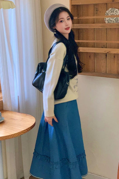 Falling Flowers National Style Sweater