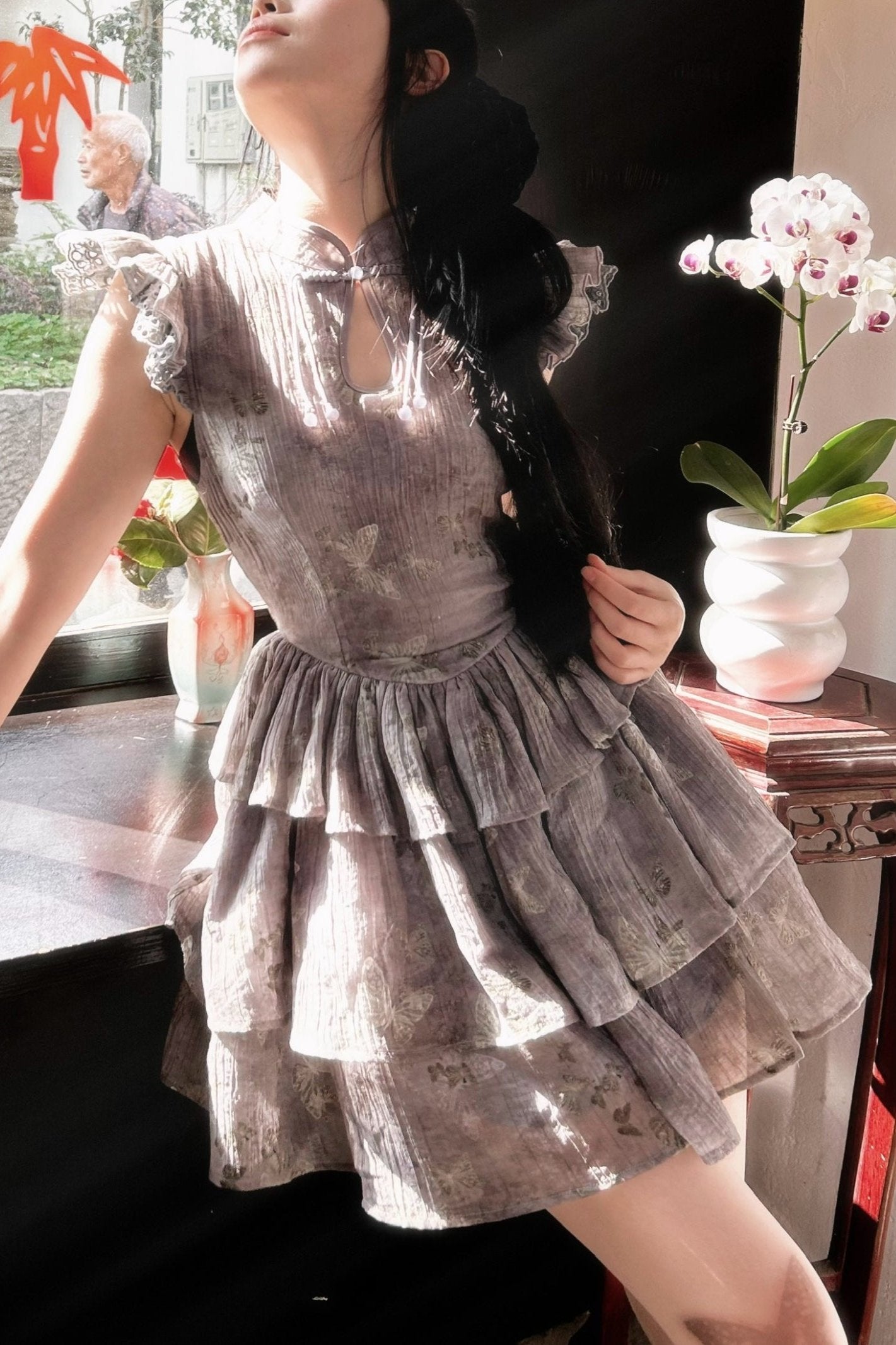 Chinese Plant Dye Tencel Puffy Dress