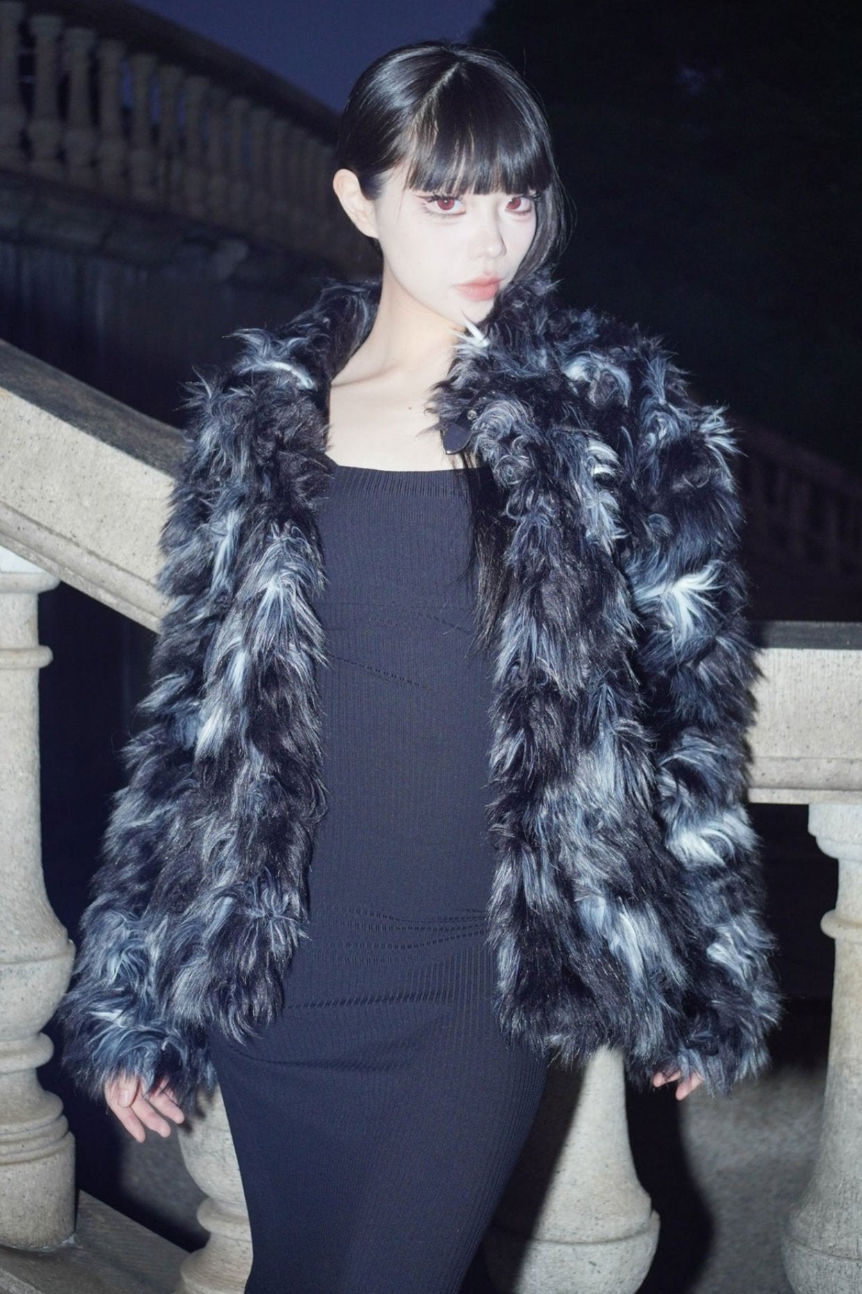 Imitation Mink Fur Eco Coat