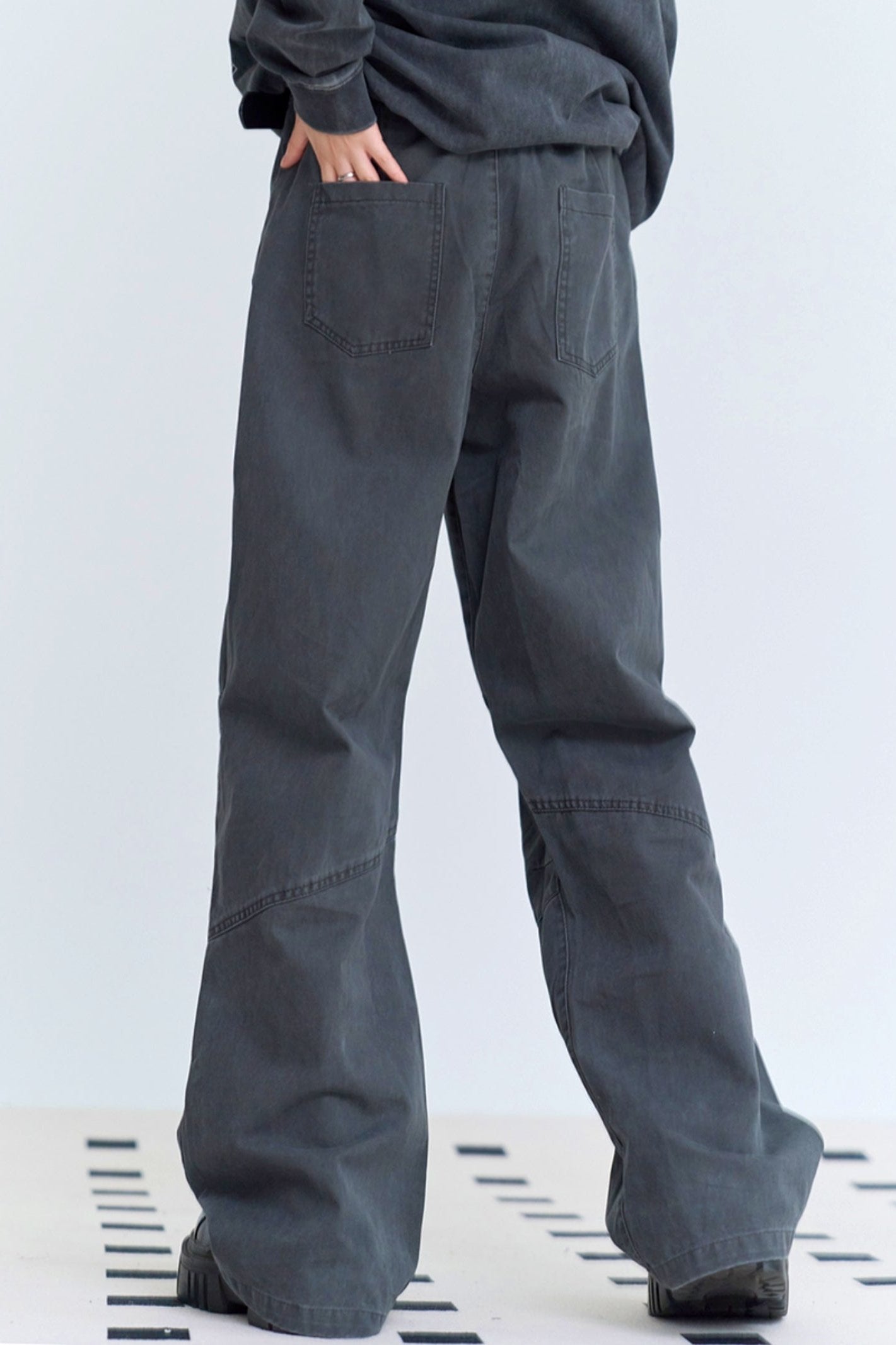 Cargo style straight jeans