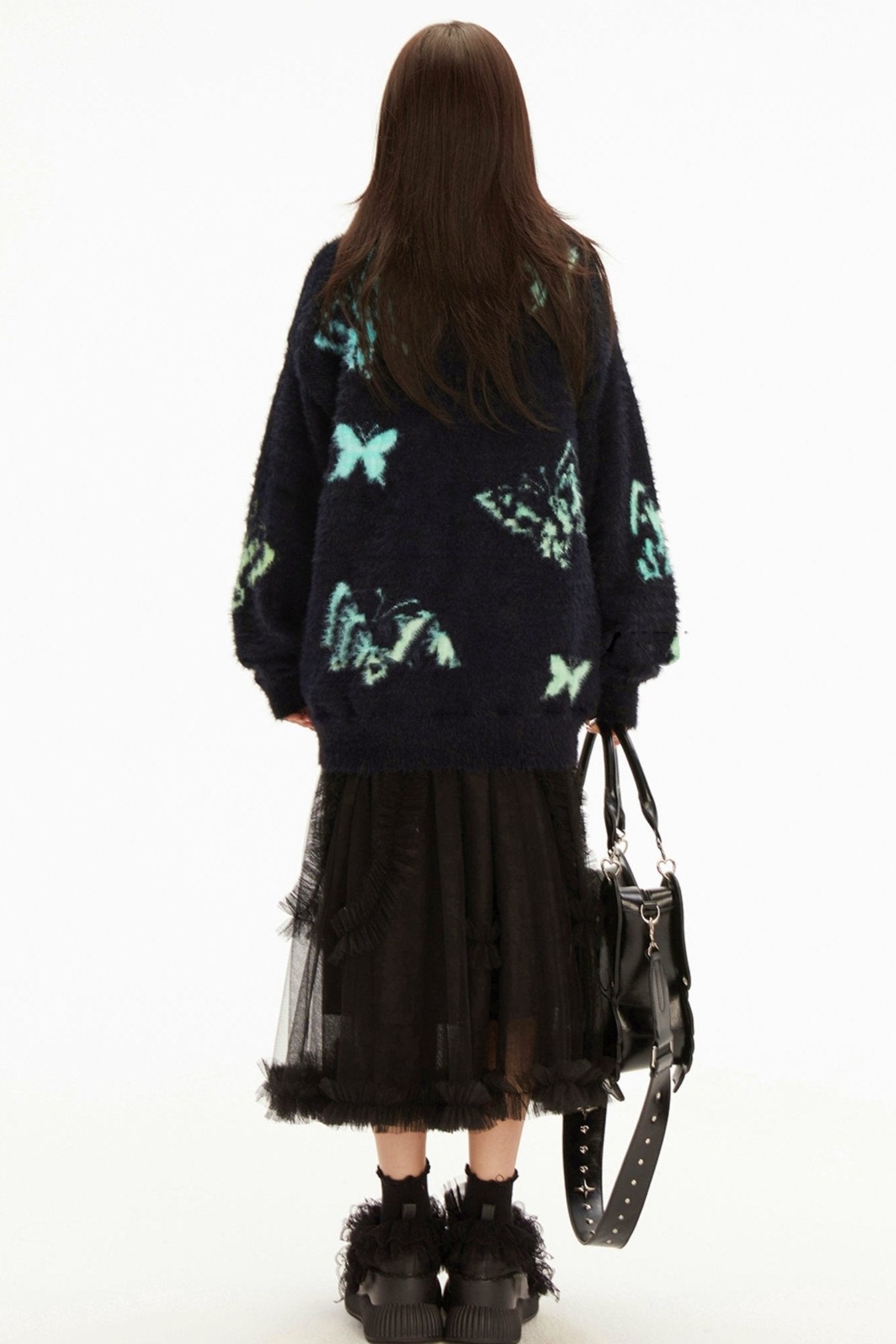 Rage Wind V neck butterfly knit jacket