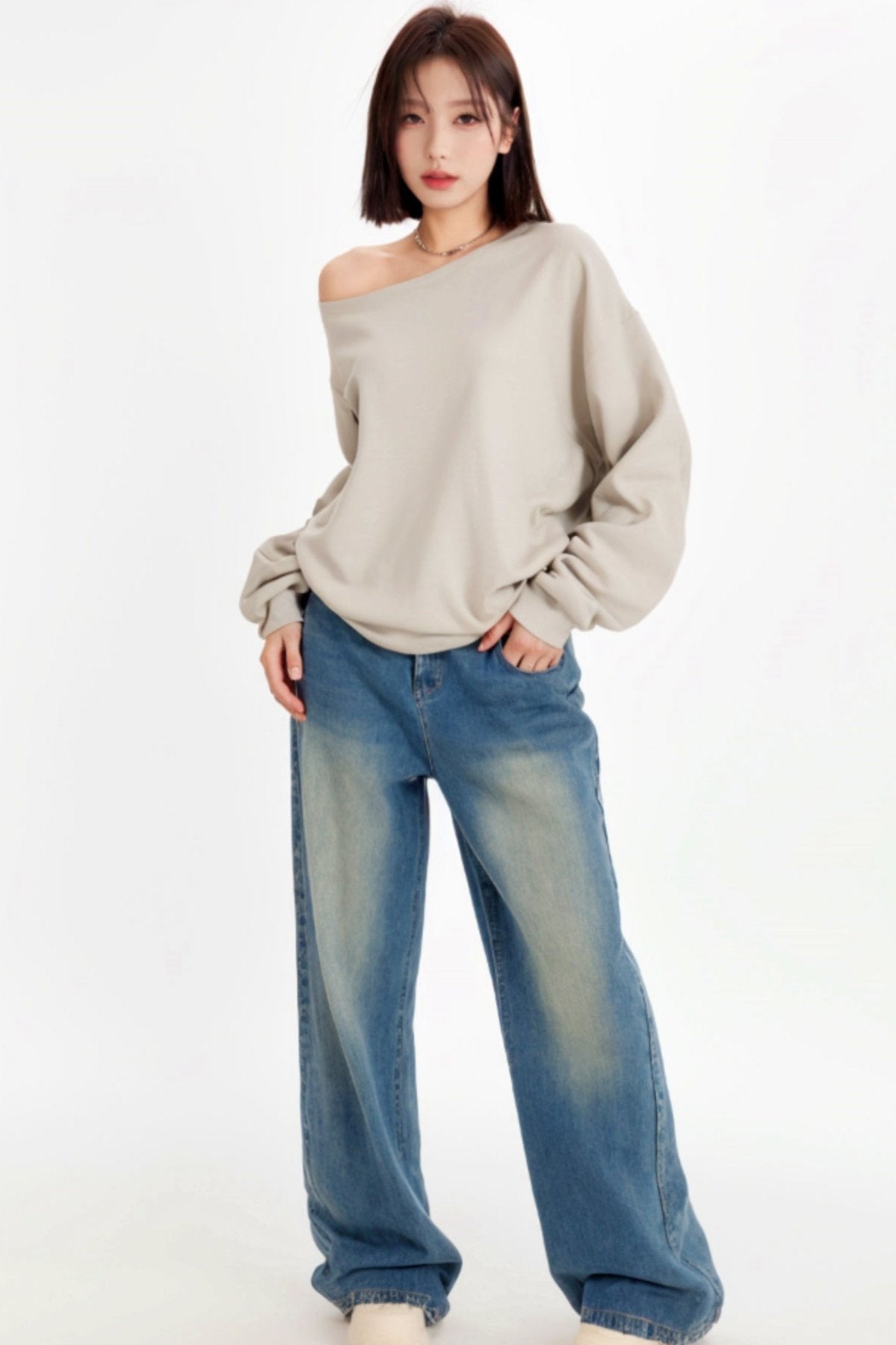 Off -shoulder scoop Nex wet shirt