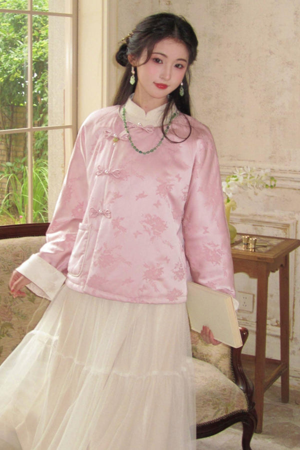 チェリーブロッサムプラケットパデッドジャケット