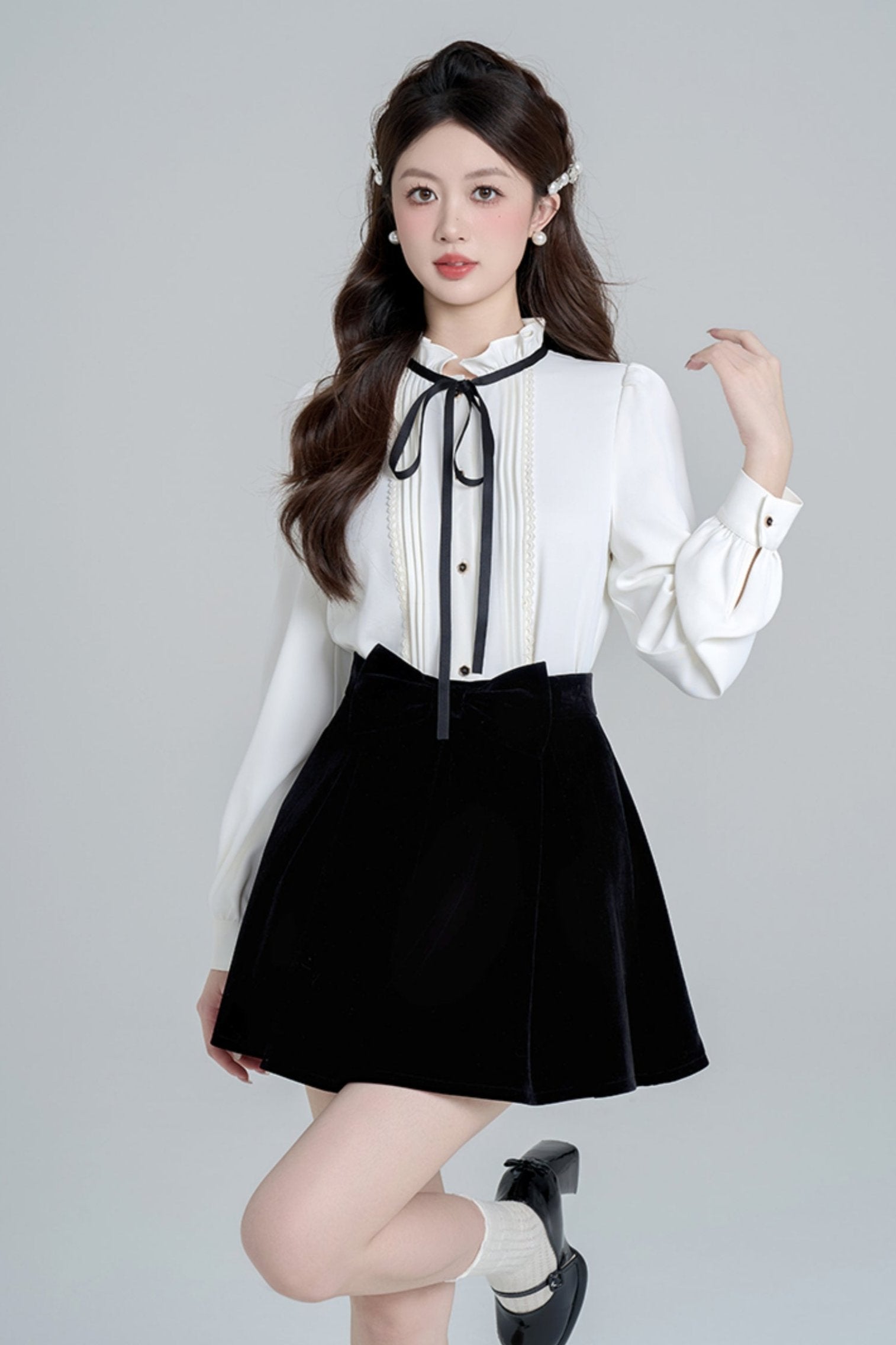 ブラックストラップフィッシュテールドレスセット – Belchic