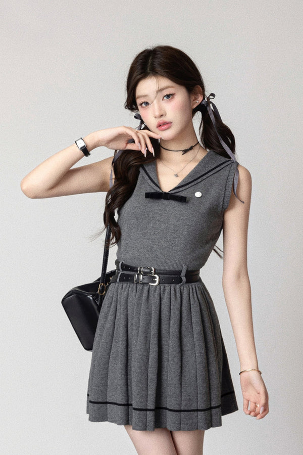 Sweet Name Bee Color Knit Dress