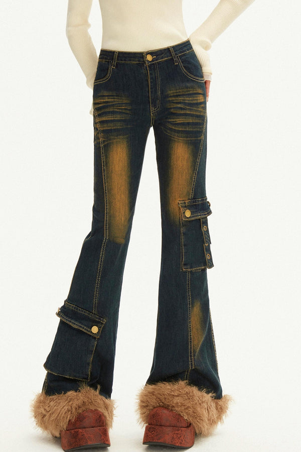 ワークウェアフレアハイウエストパンツ