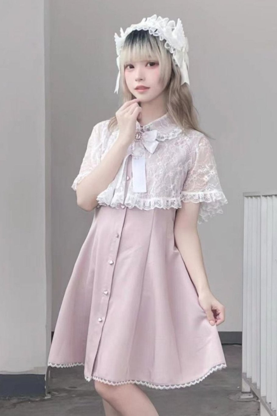 Sweet Doll Lace Ribbon Dress