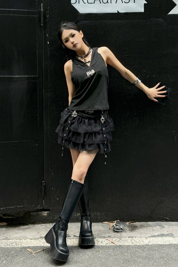 Hoody Backless Crop Top