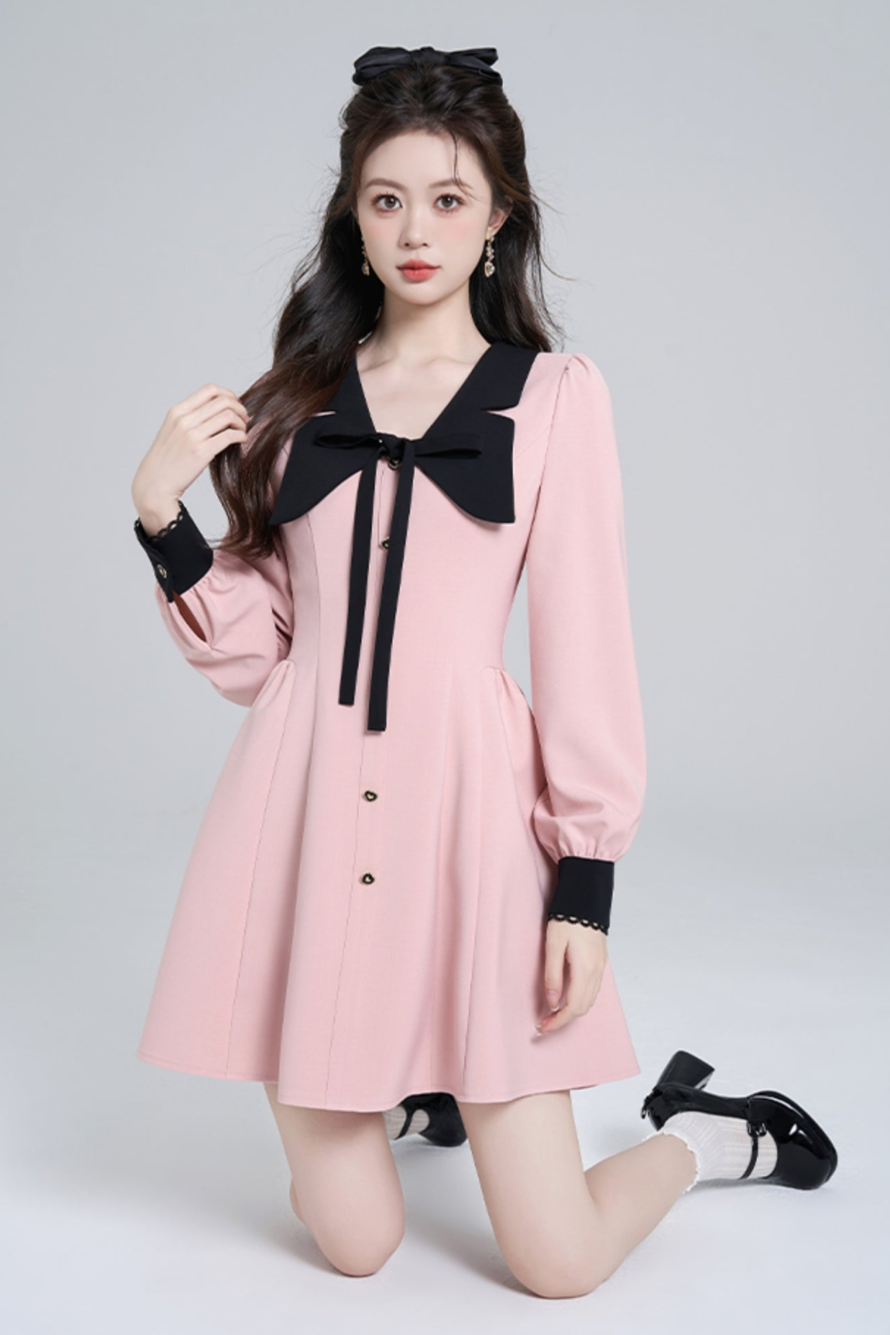 French Doll Color Pink Dress