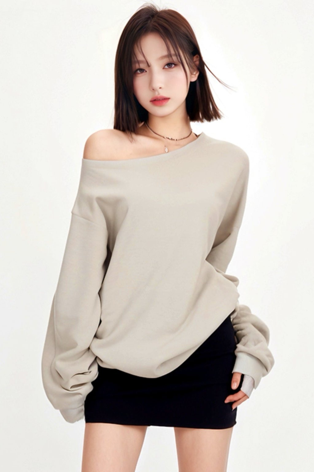 Off -shoulder scoop Nex wet shirt