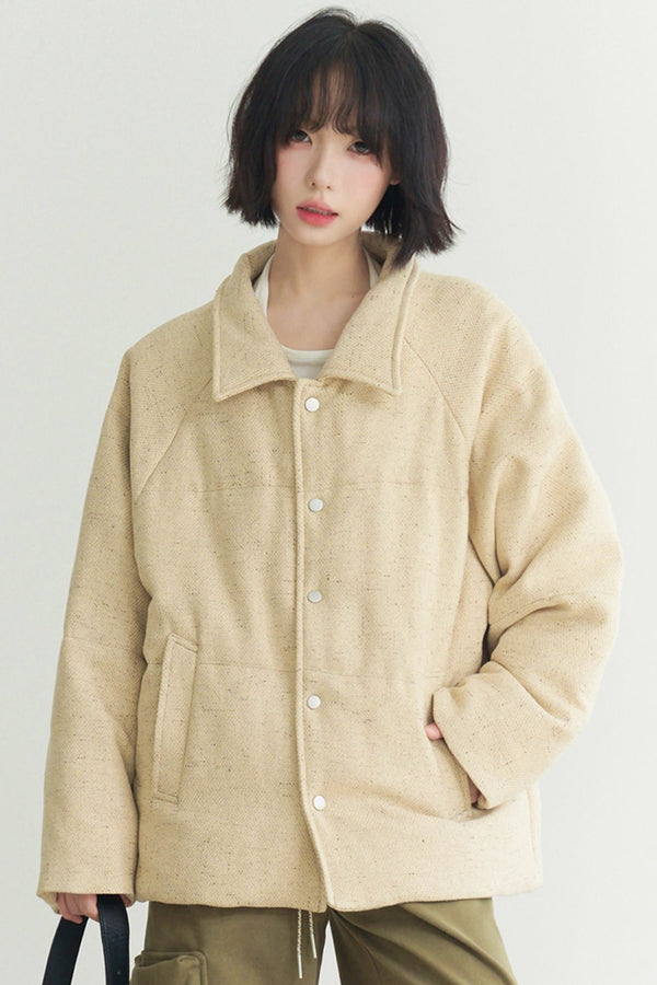 ラペルルーズパデッドジャケット