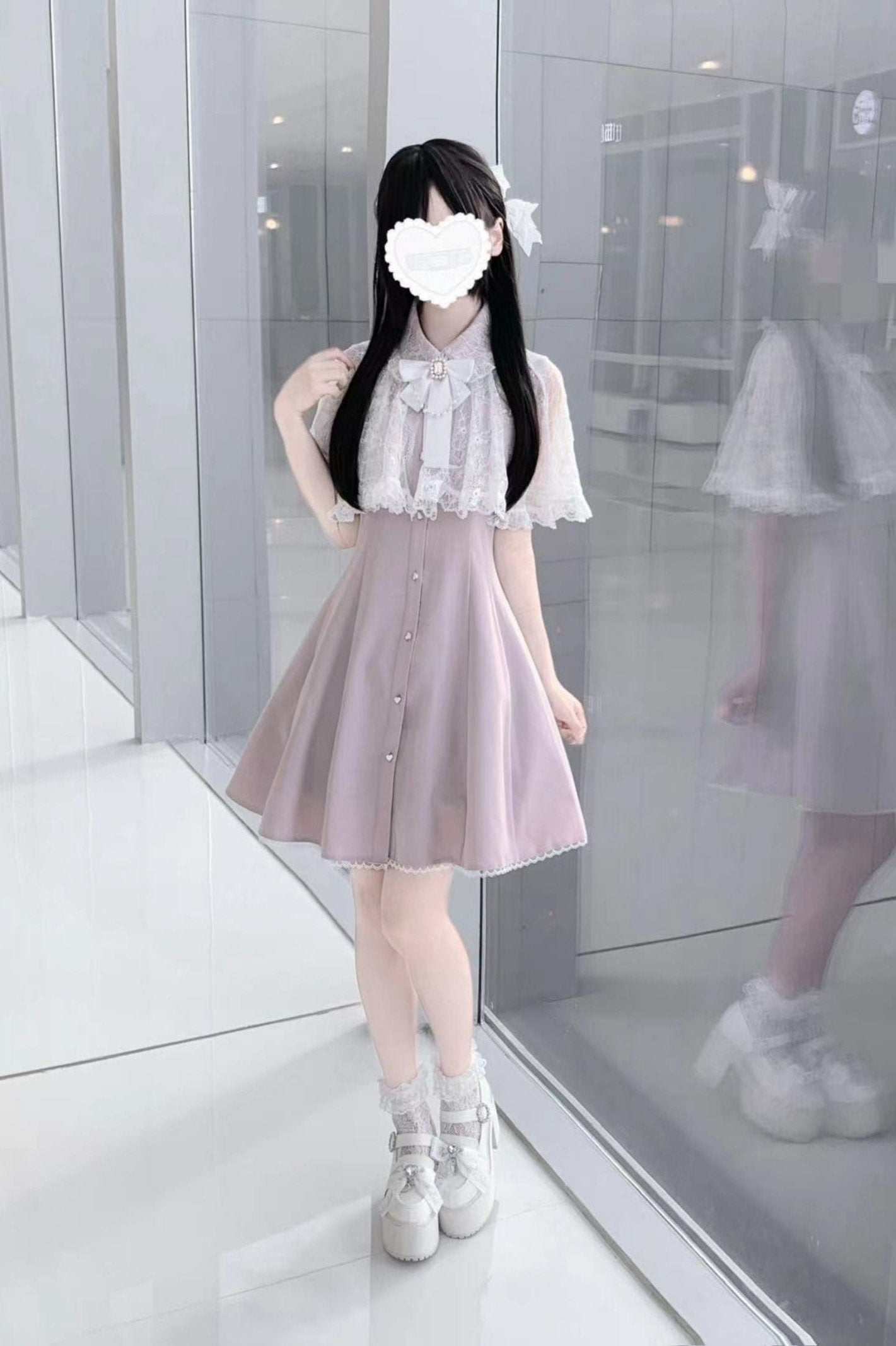 Sweet Doll Lace Ribbon Dress