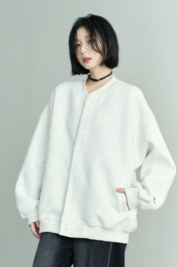 ソリッドカラーベースボールジャージージャケット