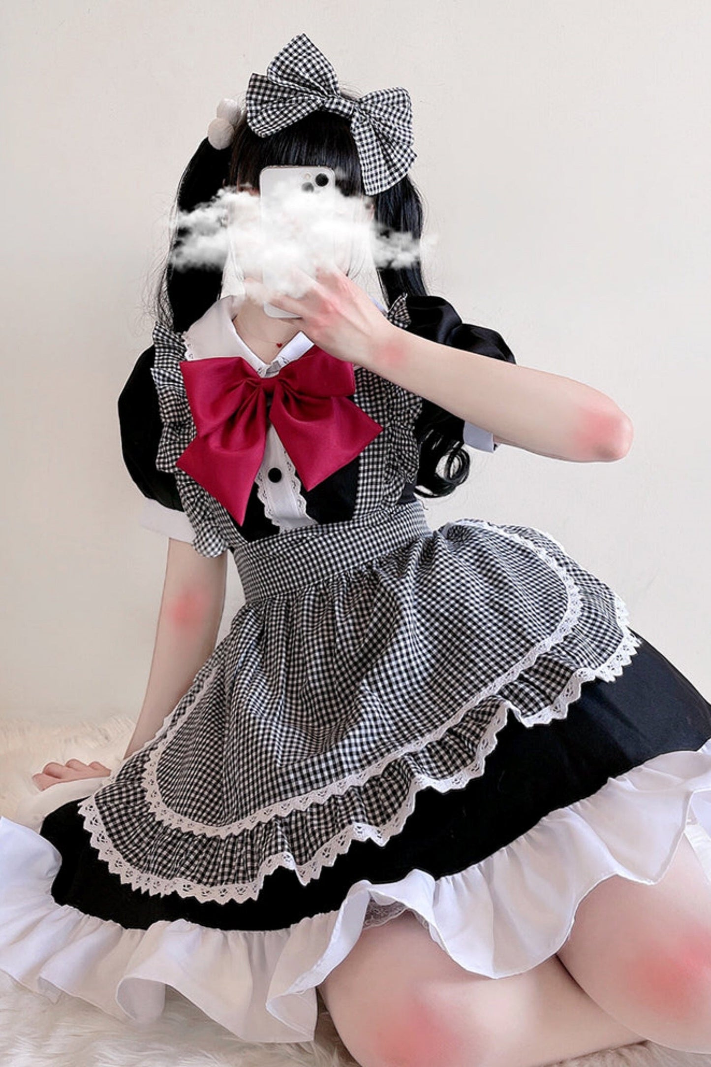 Two-dimensional Lolita Maid Tutu Dress Set