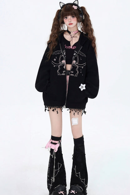 Sweet Star Pendant Hoodie Jacket