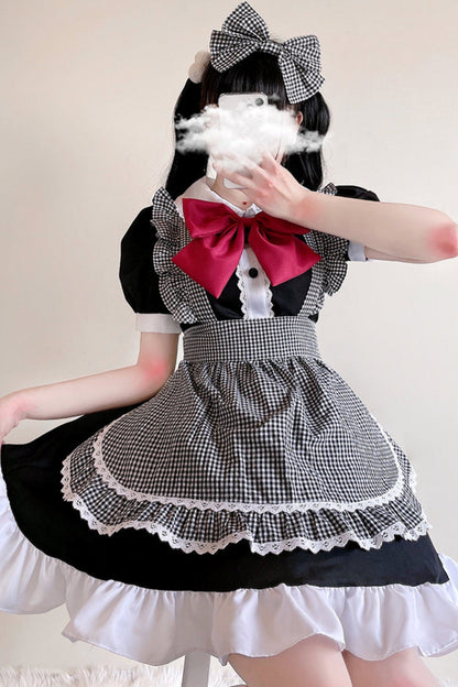 Two-dimensional Lolita Maid Tutu Dress Set