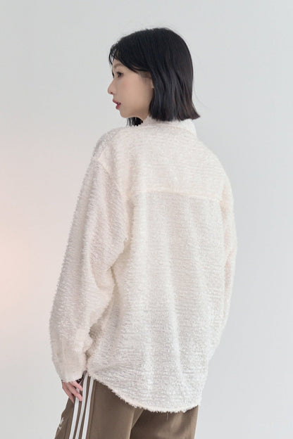 Loose Plush Long Sleeve Tops