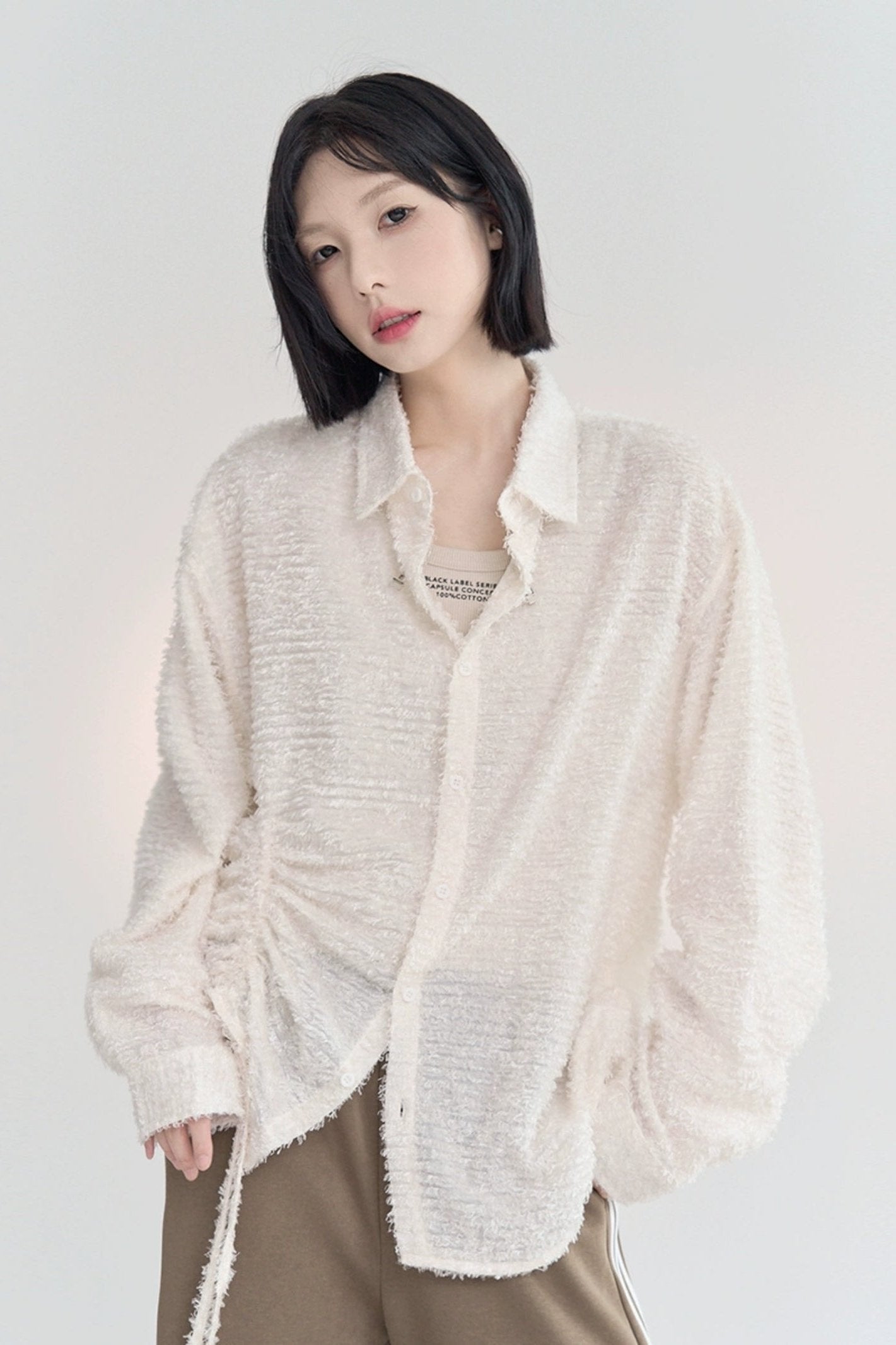 Loose Plush Long Sleeve Tops