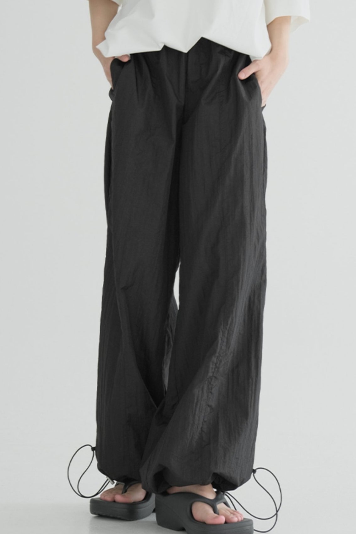 Pleated Wide Leg Casual Pants