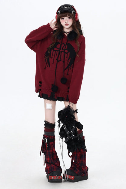 トワイライトレターファーカラーフーディー