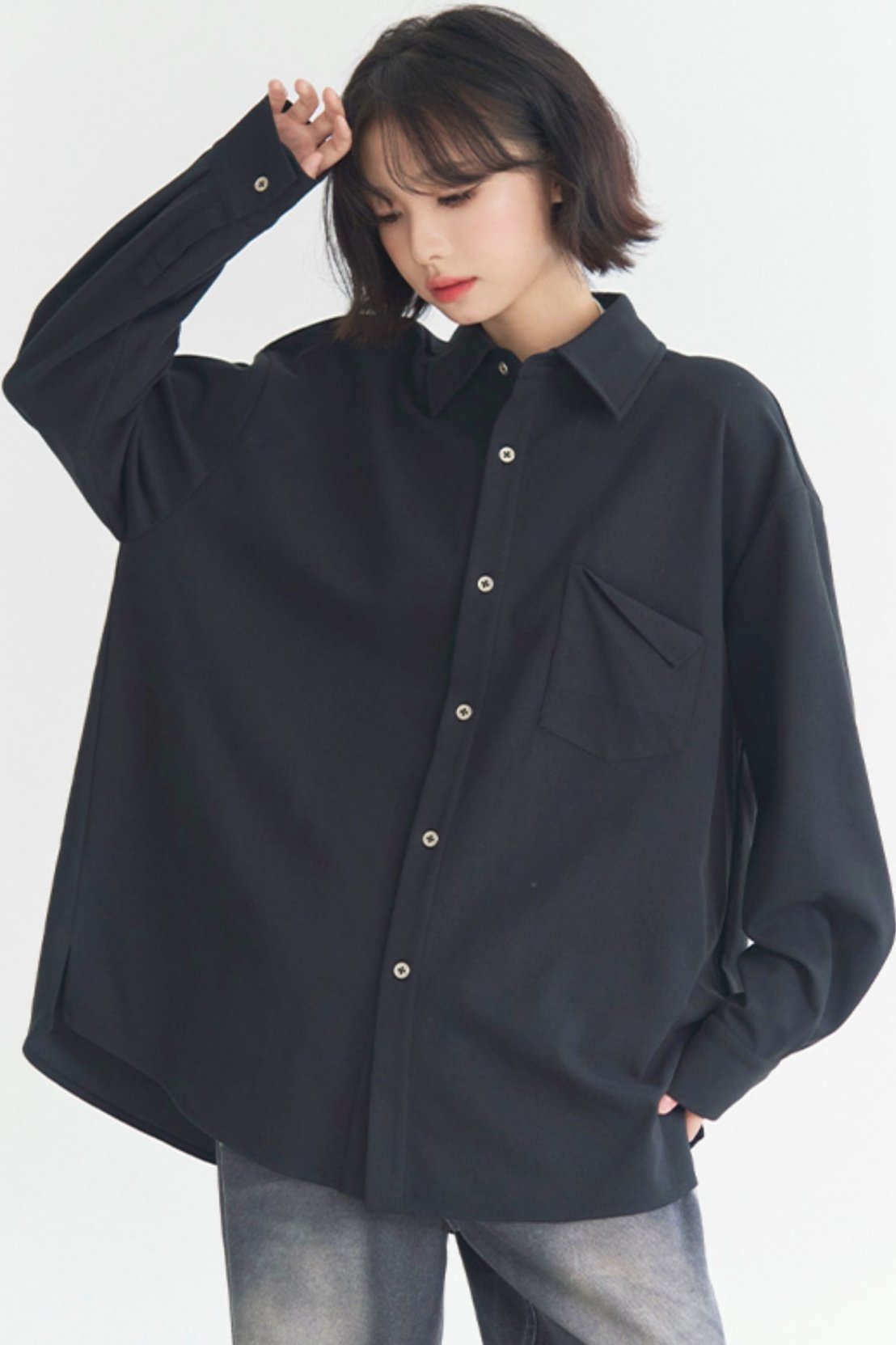 Solid Drepra Prolong Sleeve Shirt