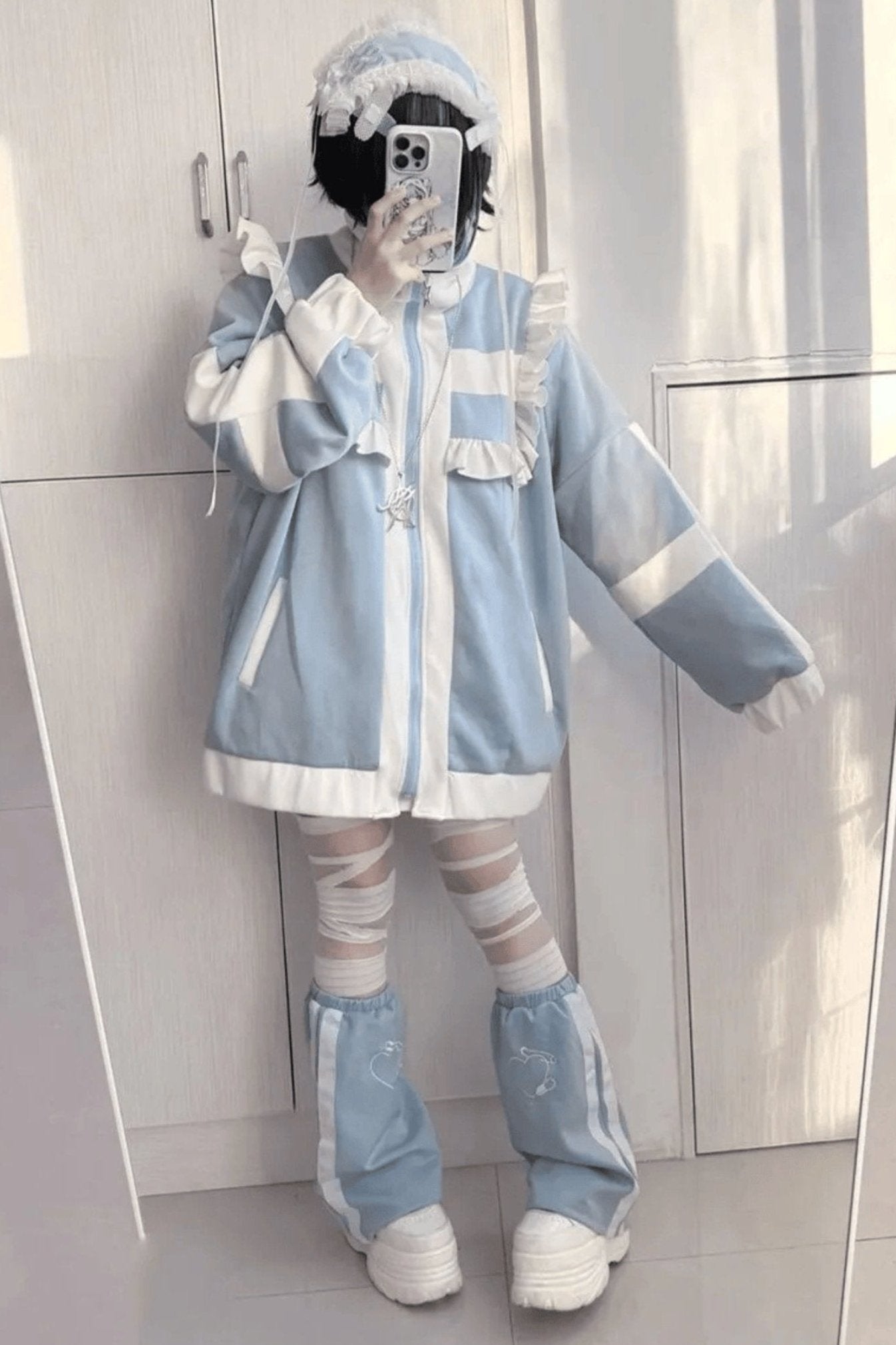 [Angel area👼] Loose Lolita College Jacket + Leg Warmers