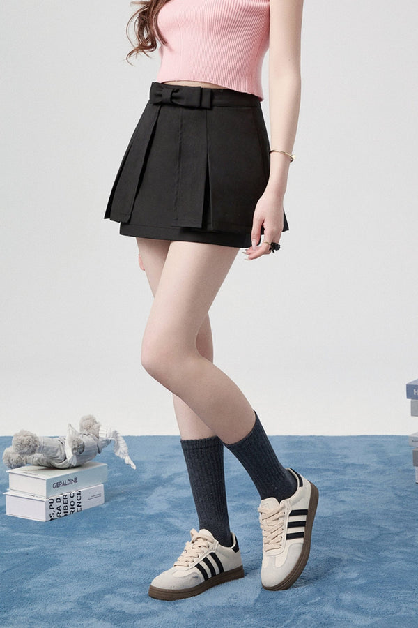 Double Bow College Skirt