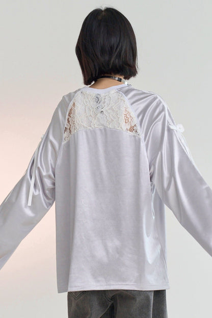 Lace stitch loose satentop