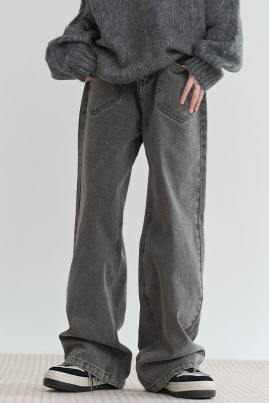 Straight Leg Vintage Wash Pants