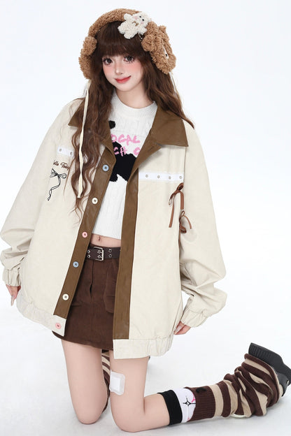 Autumn Retro Lapel Leather Jacket