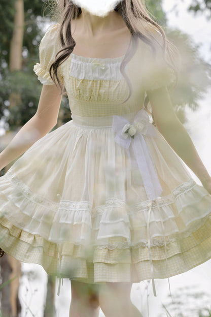 Yellow Princess Dress Two Piece Set-Up