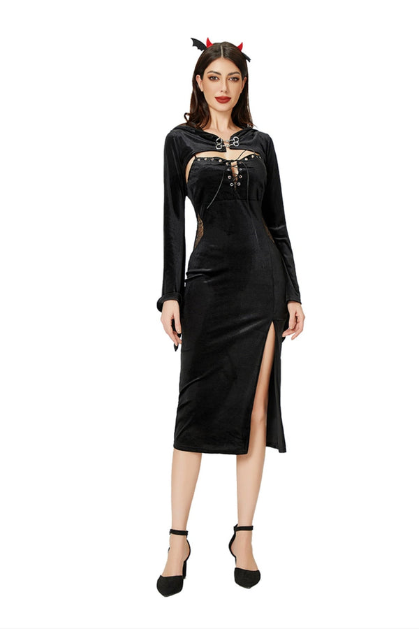 Gothic Witch Slit Cheongsadress