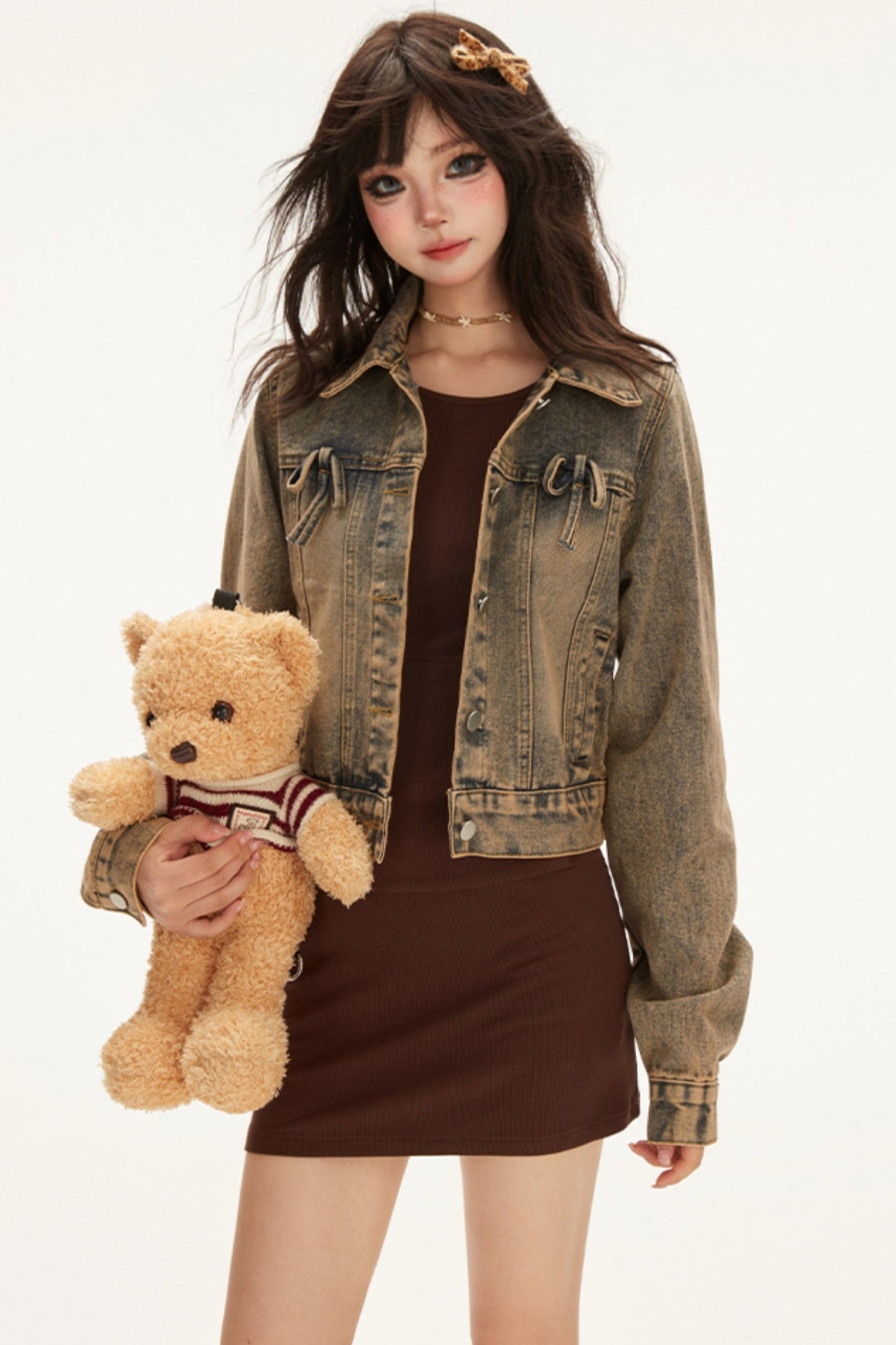 Designer Hip Wrap Dress + Bear Hat