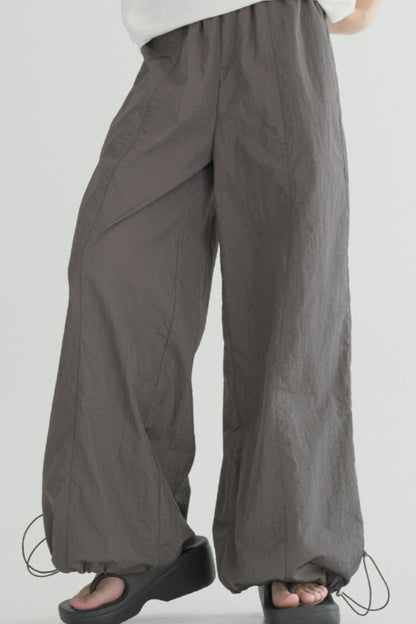 Pleated Wide Leg Casual Pants