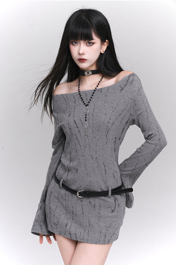 Spicy One-Shoulder Knit Tops