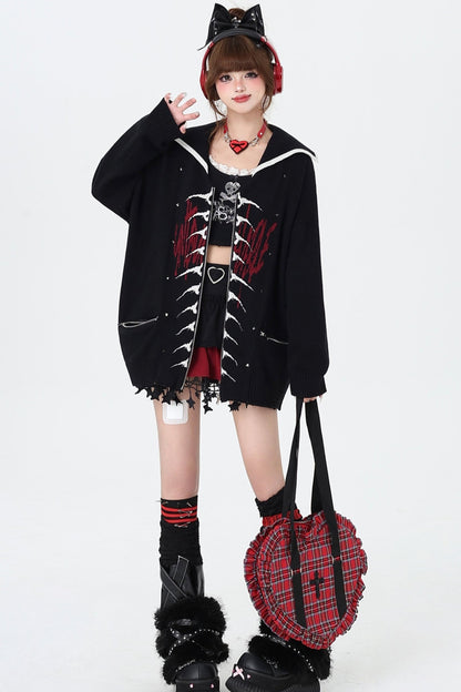 Butterfly Gothic Hall Knit Sweater