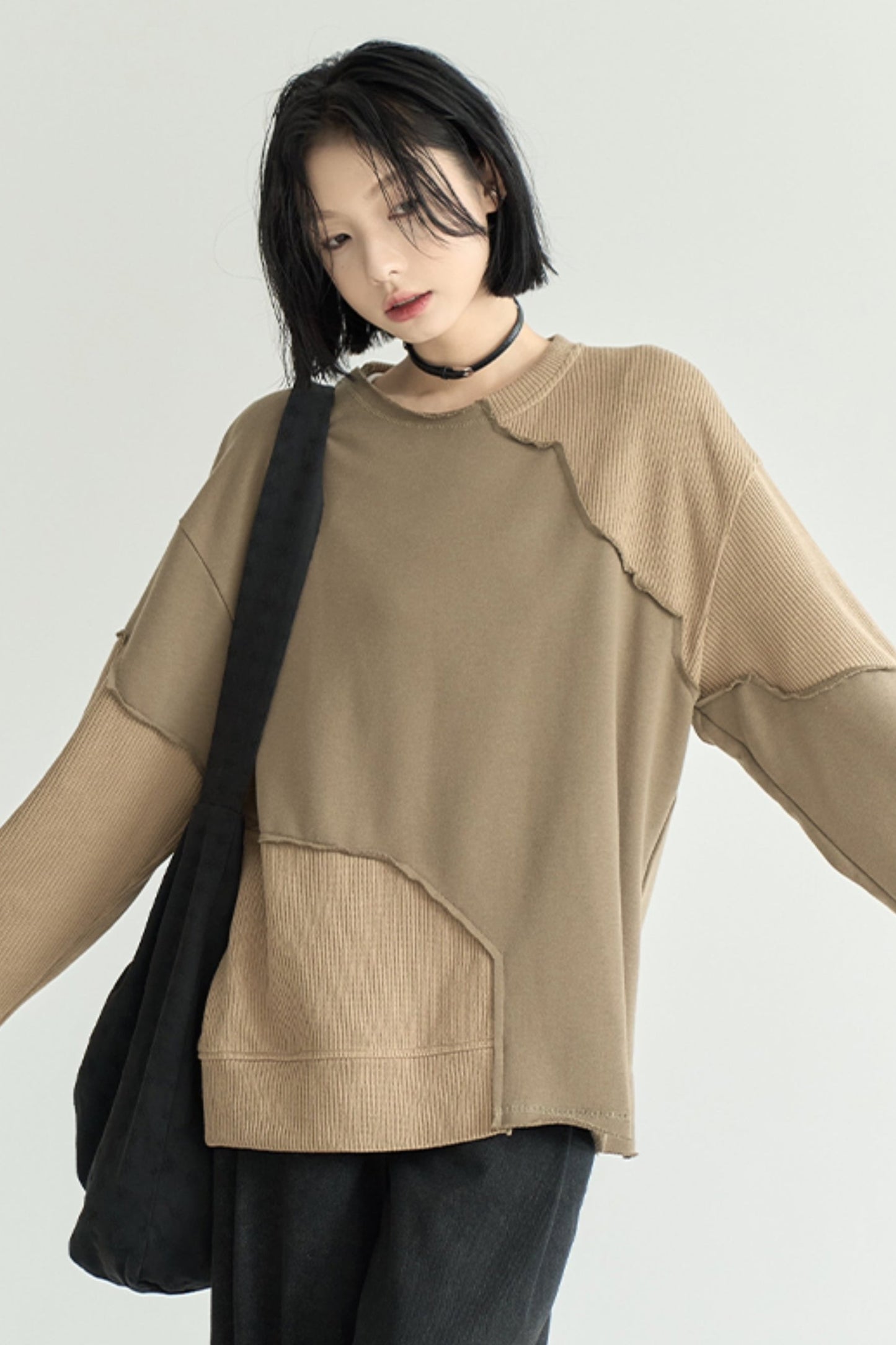 Loose Casual Contrast Pullover