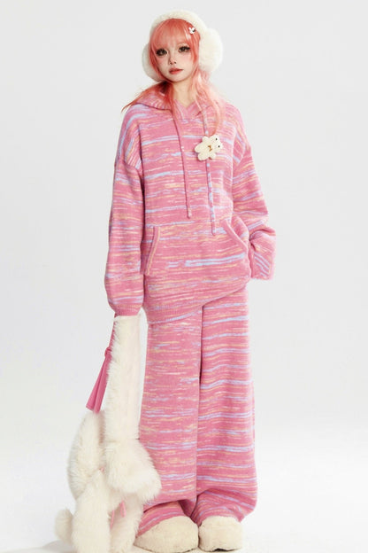 Winter pink gradation seta set